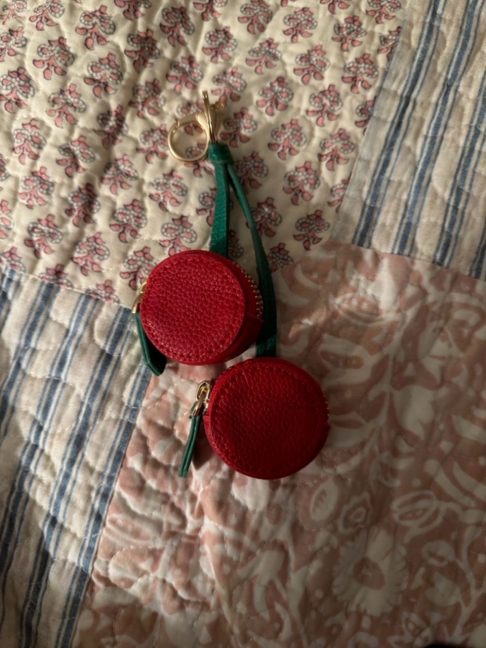 Zippered Cherry Bag Charm